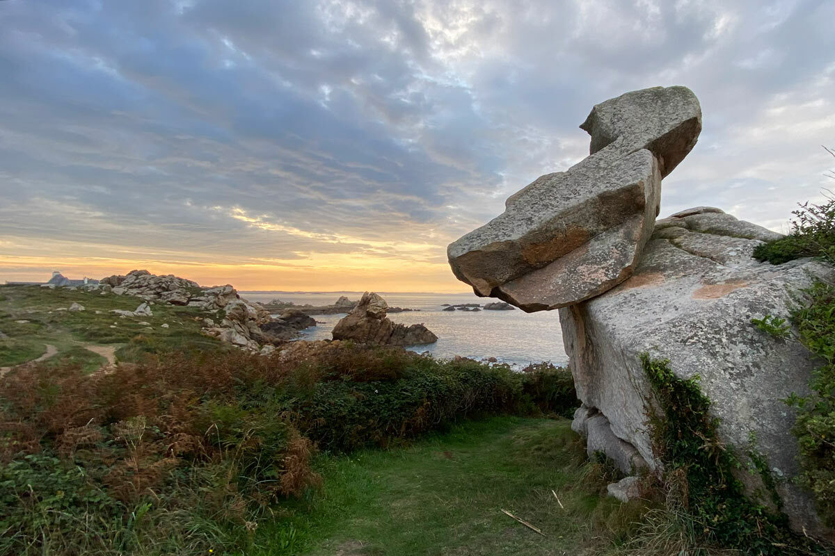 Le rocher du Sphynx entre Le Diben et Port Blanc