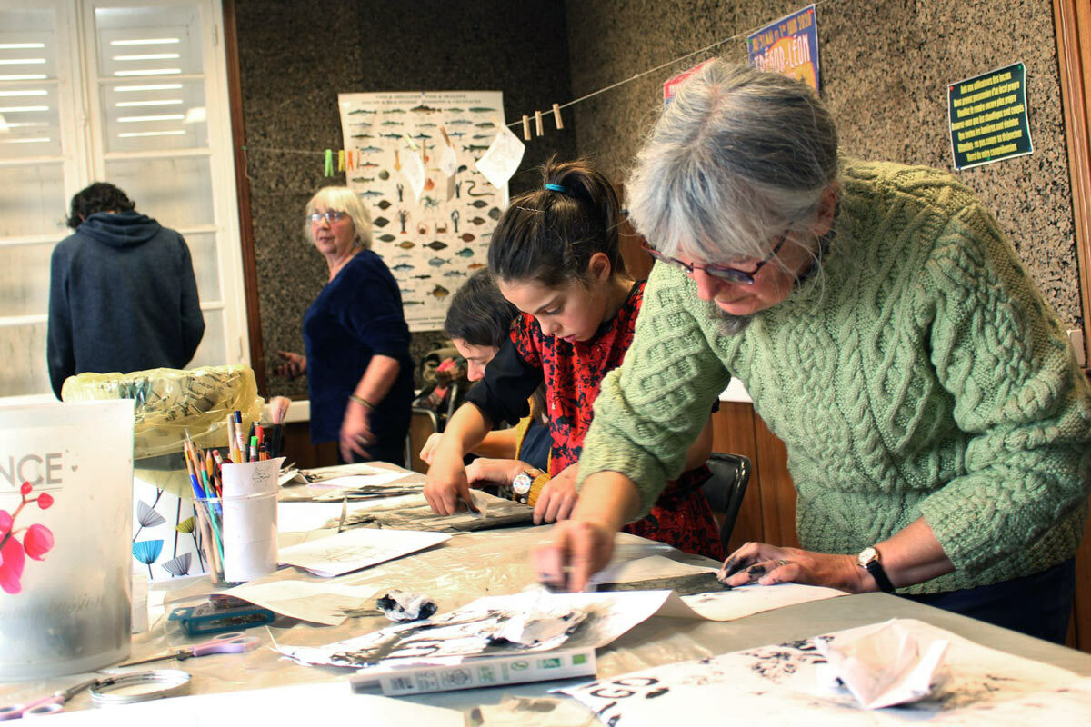 Atelier gravure à la Maison de la mer