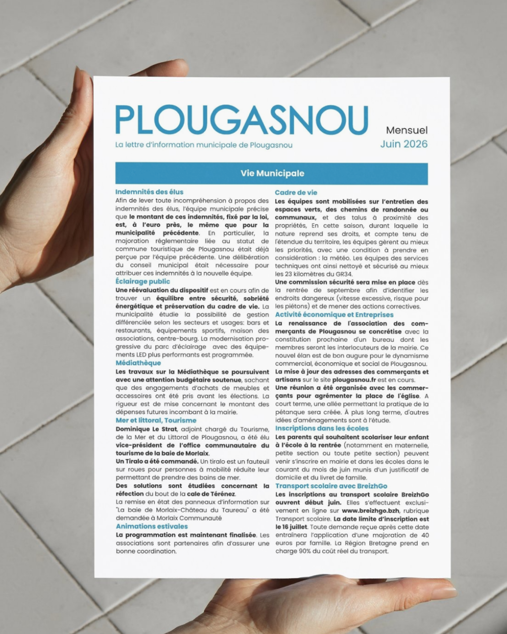 Bulletin municipal : le mensuel de juin est sorti