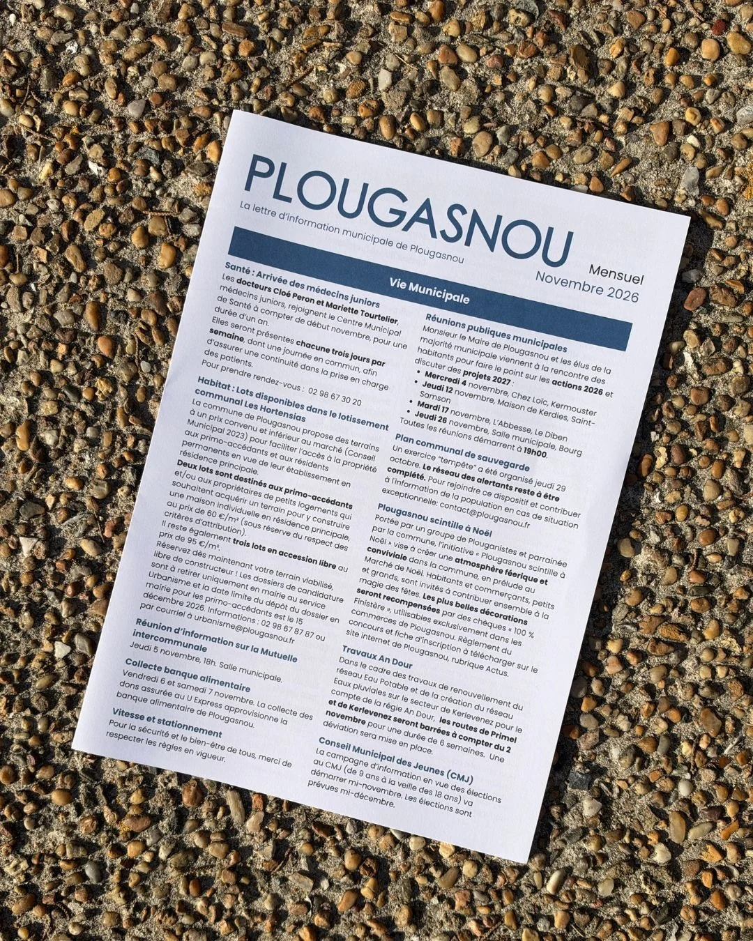 Bulletin municipal : le mensuel de novembre est disponible
